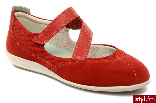 Ecco BALERINKI GLOW 248023 BY ECCO (Czerwony) - Balerinki Buty Moda