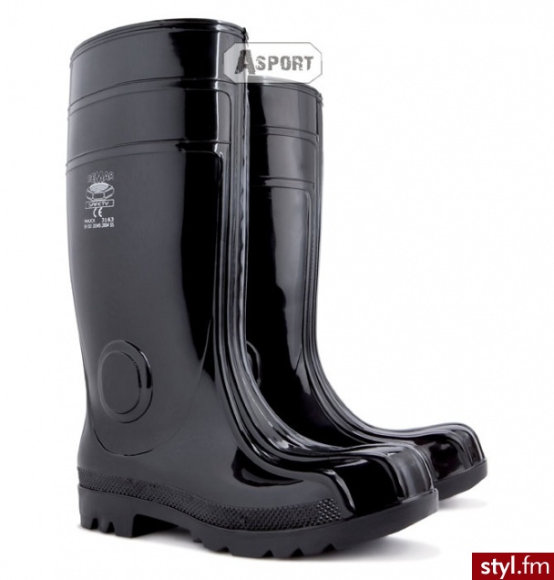 Buty gumowe, robocze, kalosze męskie MAXX S4 czarne Demar - Kalosze Buty Moda