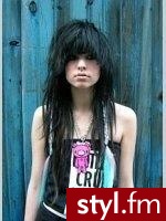 EMO Alternatywne Średnie Fryzury