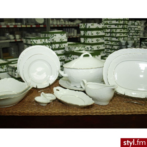 Porcelana ćmielów serwis obiadowy 12 os 45 el rococo 3604 2045030b2 - Pozostałe Biżuteria Moda