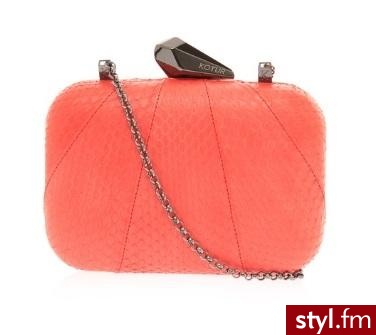 KOTUR Morley Snakeskin Minaudiere Clutch Bag - Torebki na wieczór Torebki Moda