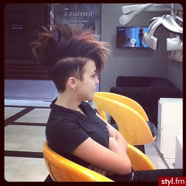 Czarne Punk Rock Alternatywne Krótkie Fryzury