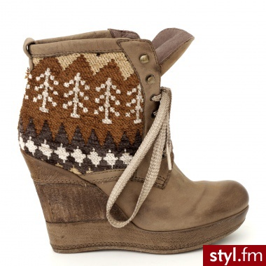 Venezia BOTKI NA KOTURNIE 780 NAB FANGO - Botki Buty Moda