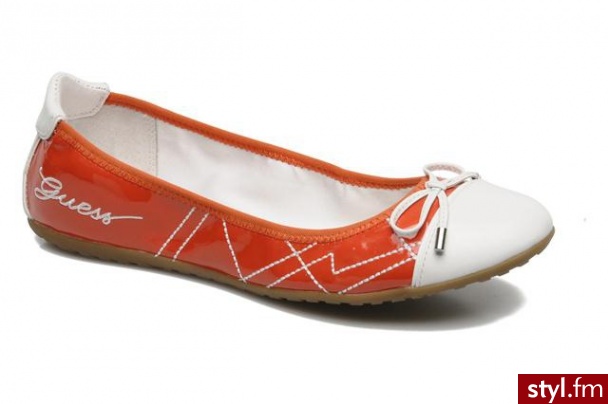 Guess Balerinki Fianna (Pomarańczowy) - Balerinki Buty Moda