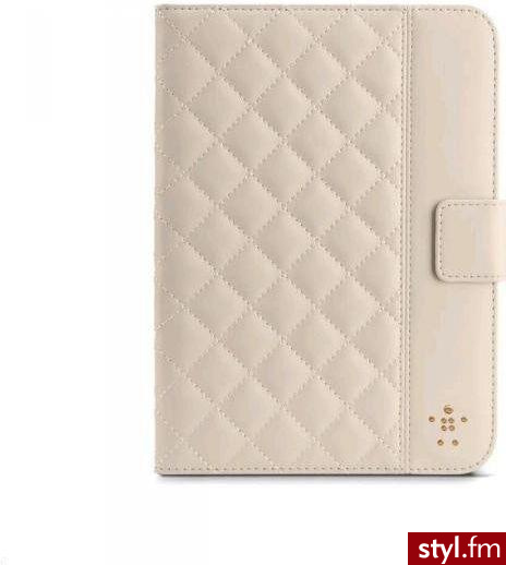 Belkin Etui karbowane iPad mini kremowe (F7N040vfC01) - Portfele i etui Dodatki Moda