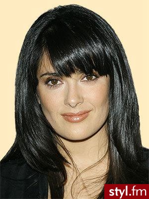 salma hayeck - Średnie Fryzury