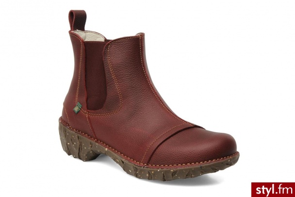 El Naturalista Półbuty i botki Iggdrasil N158 (Bordowy) - Botki Buty Moda
