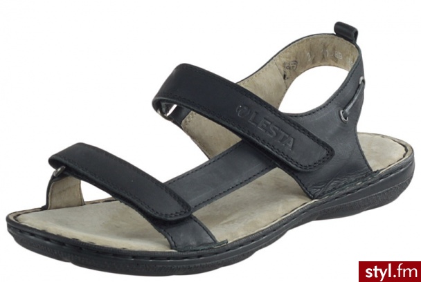 Lesta Sandały 1169 Czarne (Czarny) - Sandały Buty Moda