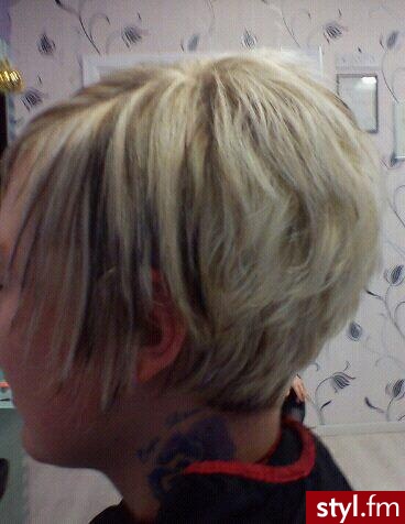 Blond Rozpuszczone Proste Na co dzień Krótkie Fryzury