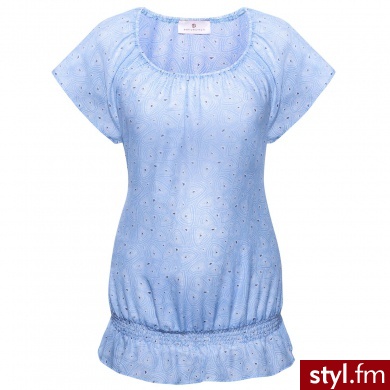 BELLYBUTTON Tunika z krótkim rękawem dla kobiet w ciąży GRETTA ocean blue/white niebieski - Tuniki Ciuchy Moda