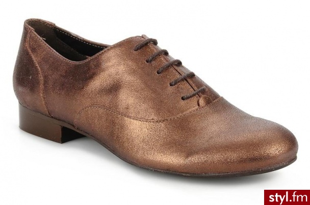 Georgia Rose BUTY SZNUROWANE MESSIA BY (ZŁOTY) (złoty) - Balerinki Buty Moda