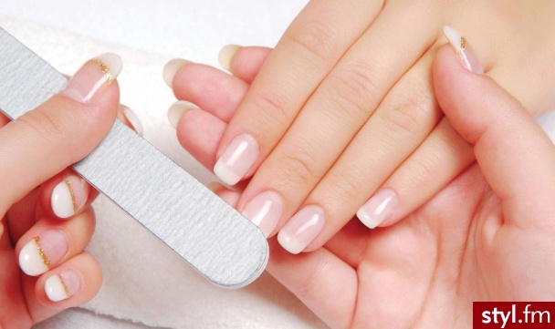Francuski manicure - Kwadratowe French Żel Paznokcie
