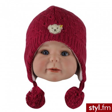 Steiff Girls Mini Czapka zimowa pink - Nakrycia głowy Dodatki Moda