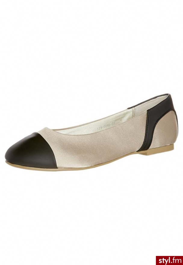 Ballerina Closet champagne drizzle Baleriny beżowy (119-0006) - Balerinki Buty Moda