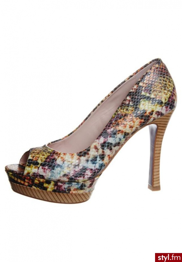 Miezko LALA Szpilki Peep Toe kolorowy M2472 - Szpilki Buty Moda