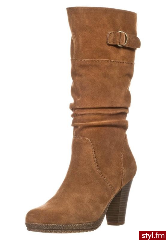 Pier One Kozaki  brązowy - Kozaki Buty Moda