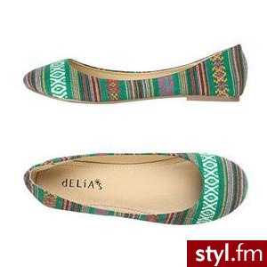 dELiAs > Lark Folk-Print Ballet Flat > shoes > flats - Polyvore. Pobrano ze strony: http://www.polyvore.com/delias_lark_folk-print_ballet_flat/thing?id=10353072 - Pozostałe Buty Moda