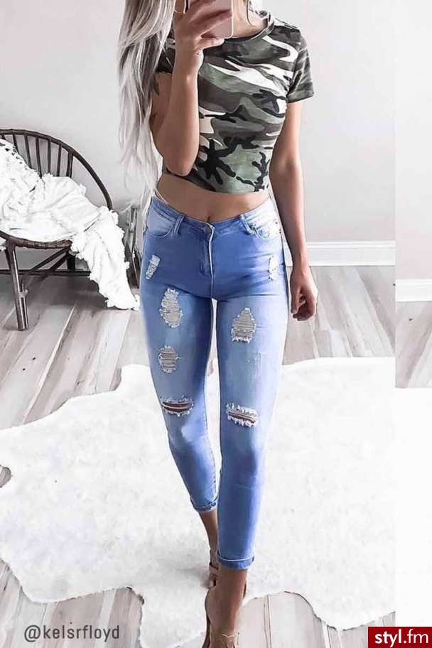 Jeansy Spodnie Moda