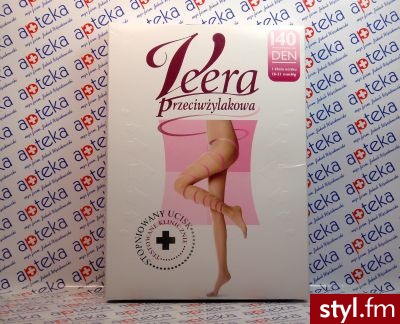 Veera Rajstopy przeciwżylakowe 140DEN grafit r.3 1para - Rajstopy Bielizna Moda
