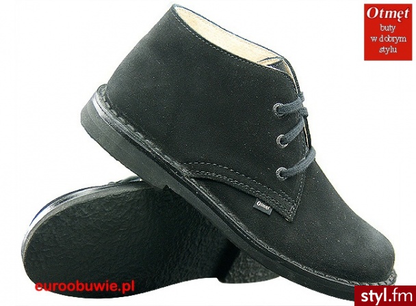 OTMĘT Obuwie Casual Półbuty wysokie OT-104-AP-A Czarny - Półbuty Buty Moda