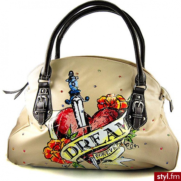 Torba inspirowana sztuką tatuażu. Cena:  28.69 euro. - Pozostałe Torebki Moda