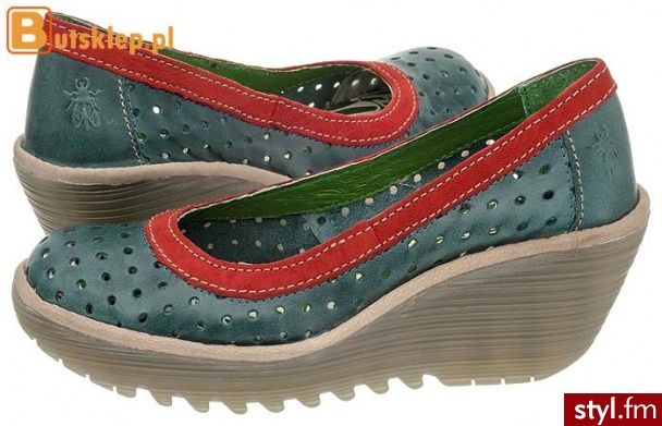 FLY London Buty Yedi Perf Petrol (P500274011) - Koturny Buty Moda
