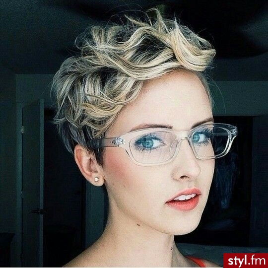 Blond Rozpuszczone Kręcone Na co dzień Krótkie Fryzury