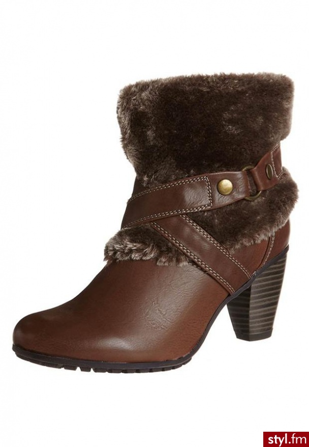 Anna Field Botki brązowy - Botki Buty Moda