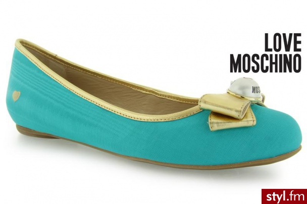 LOVE MOSCHINO SCARPA D.NANA05 MOI.NER+NAP.LAM.ORO - Balerinki Buty Moda