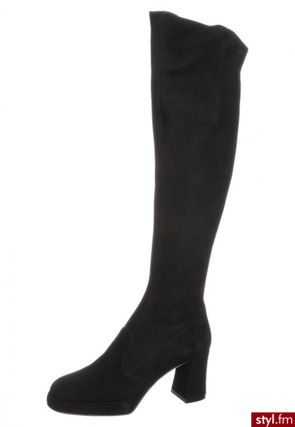 L’Autre Chose Muszkieterki czarny - Kozaki Buty Moda