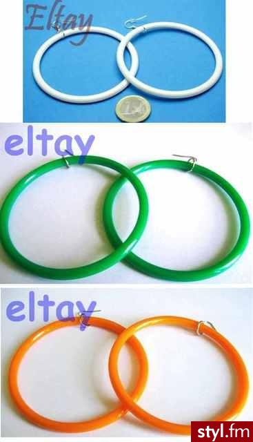 kolczyki plastikowe :)trzy kolory... - Pozostałe Dodatki Moda
