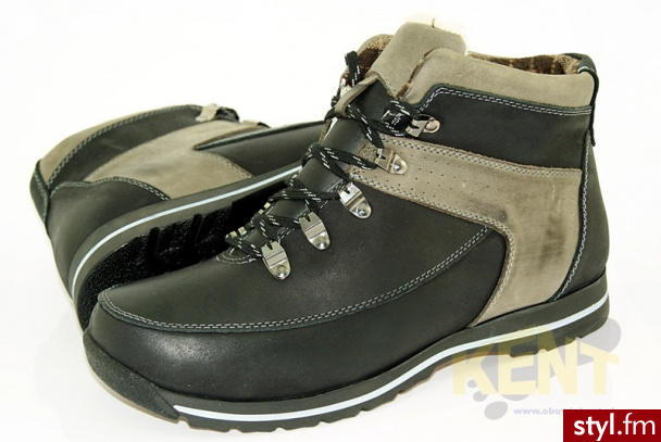KENT BUTY 350 CzARNO-SzARE Trekkingowe Czarny - Pozostałe Buty Moda