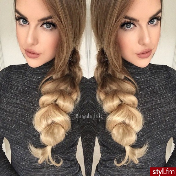 Blond Warkocze Kręcone Na co dzień Długie Fryzury