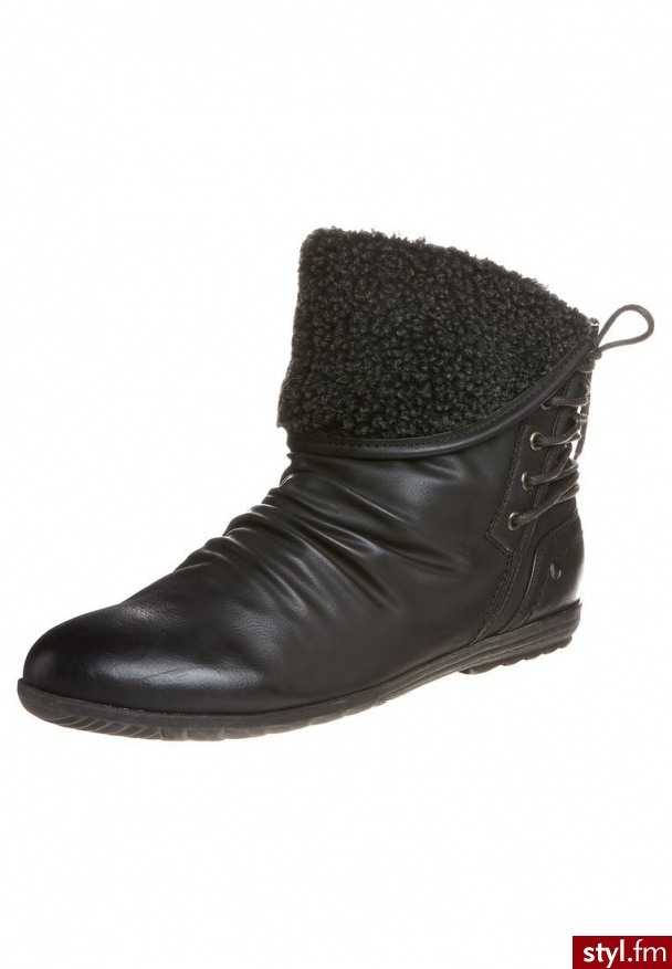 Anna Field Botki sznurowane czarny - Botki Buty Moda