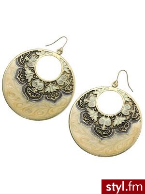 Monsoon Accessorize - Enamel Ethnic Giant Cut Out Hoop Earrings. Pobrano ze strony: http://www.monsoon.co.uk/invt/68153970 - Pozostałe Dodatki Moda