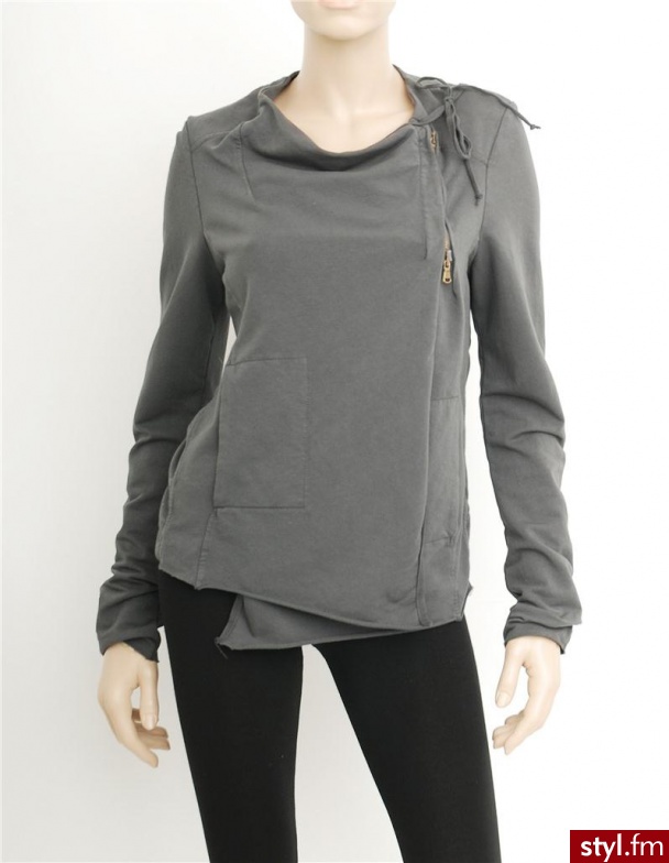 Unisono BLUZA 1303 GRIGIO - Bluzy Ciuchy Moda