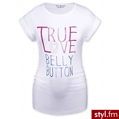 BELLYBUTTON Bluzka z krótkim rękawem dla kobiet w ciąży TRUE LOVE kolor biały biały - Tuniki Ciuchy Moda