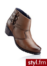 Bonprix Botki skórzane 921307_23090 - Botki Buty Moda