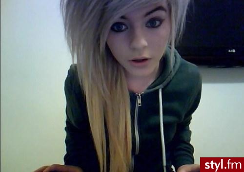 EMO - Blond EMO Alternatywne Długie Fryzury