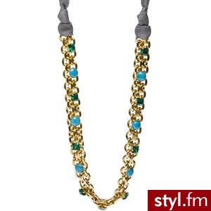Lanvin Chain and Ribbon Necklace with Beads - Polyvore. Pobrano ze strony: http://www.polyvore.com/lanvin_chain_ribbon_necklace_with/thing?id=21937955 - Pozostałe Dodatki Moda