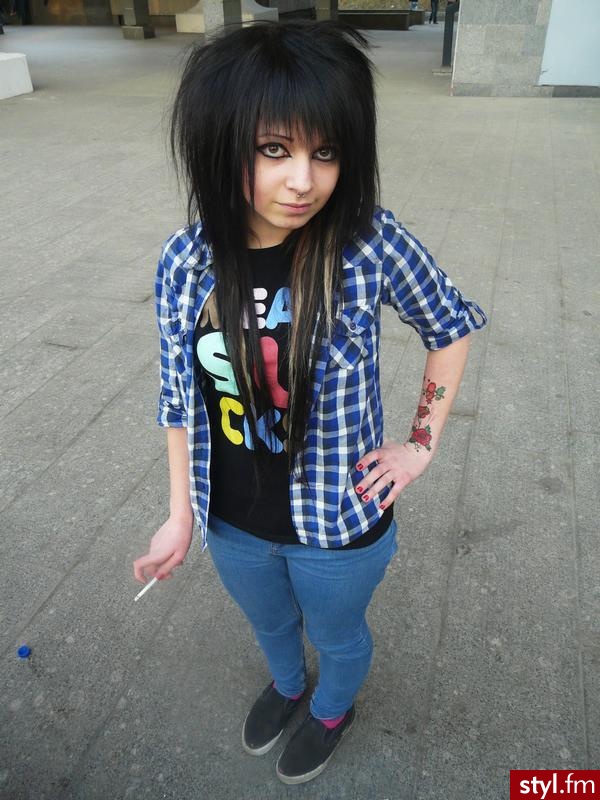 EMO Alternatywne Średnie Fryzury