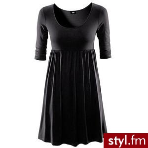 H&M black empire line dress - Polyvore. Pobrano ze strony: http://www.polyvore.com/cgi/thing?id=27259713 - Pozostałe Ciuchy Moda