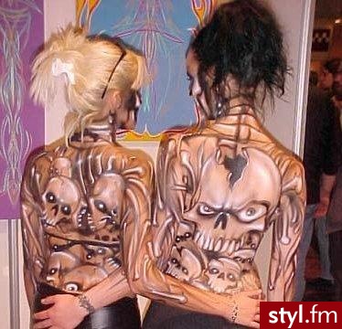 Bodypainting. - Tatuaże