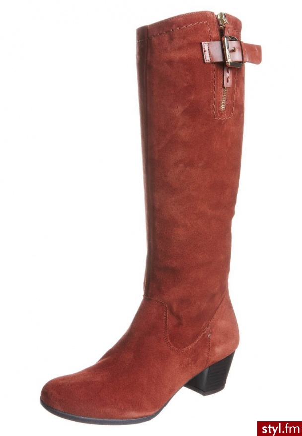 Pier One Kozaki  czerwony - Kozaki Buty Moda