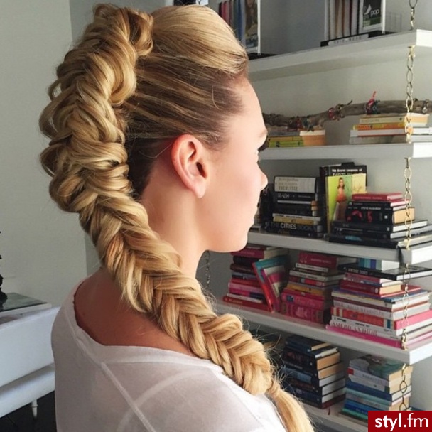 Blond Warkocze Proste Na co dzień Długie Fryzury