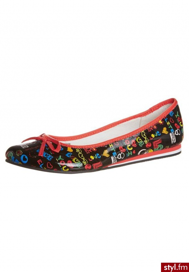 Elite CHESTY Baleriny czarny - Balerinki Buty Moda