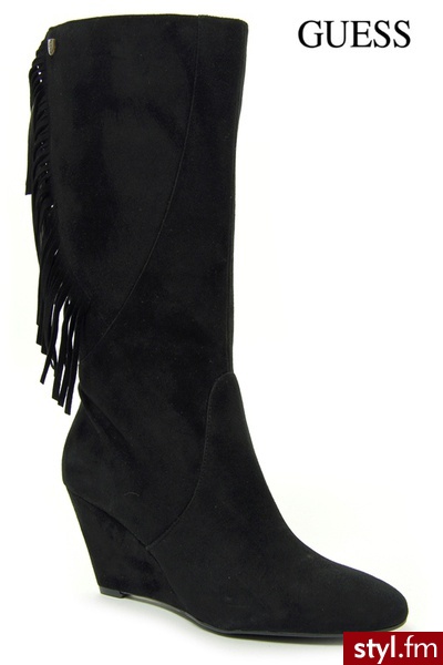 Guess YOUTH STIVALE SUEDE BLACK - Kozaki Buty Moda