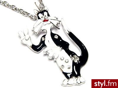Od dziś kot Sylwester może zawisnąć na Twojej szyi ;) Cena: 33 zł - Pozostałe Dodatki Moda