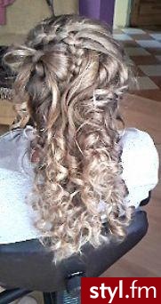 Blond Warkocze Kręcone Ślubne Długie Fryzury