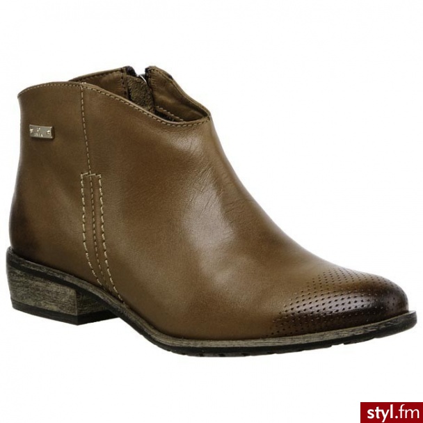 Carinii Botki B1705 Clasic Buk Brązowy - Botki Buty Moda